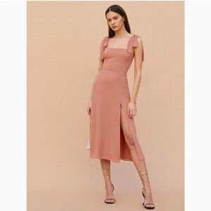 Reformation Twilight Dress in Praline